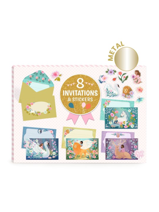 Invitations Créatures merveilleuses (x 8)