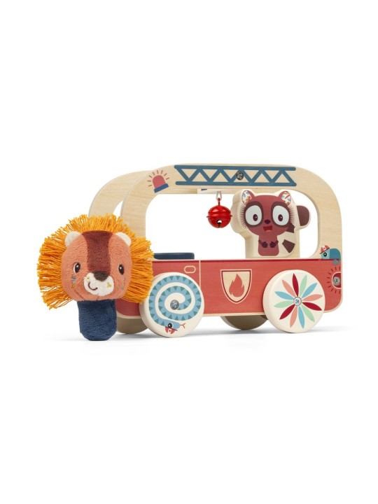 Jack camion de pompier en bois