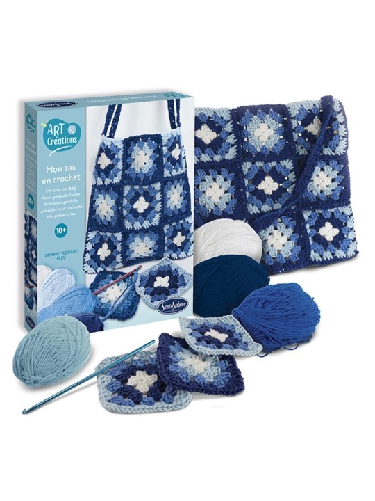 Mon sac en crochet bleu