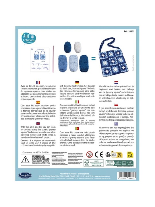 Mon sac en crochet bleu