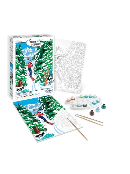 Peinture au numéro - Dans les Alpes