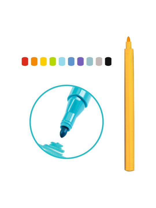 10 feutres arc-en-ciel