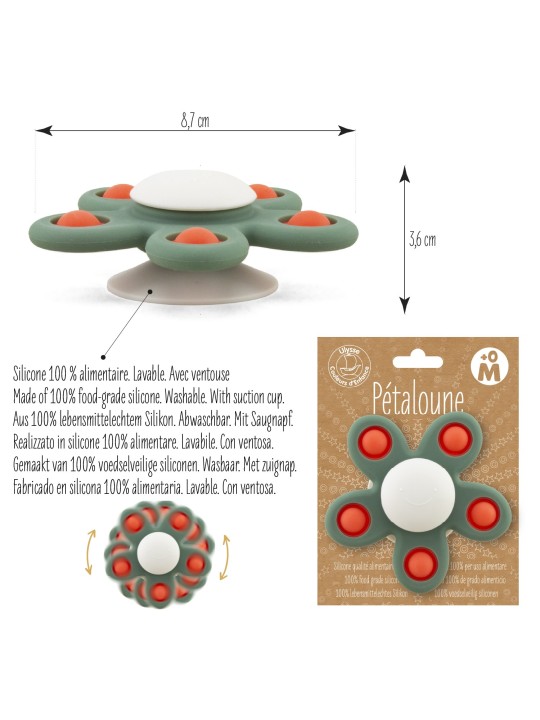 Pétaloune 5 pétales vert (silicone)