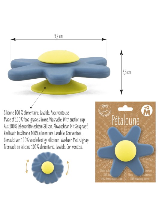 Pétaloune 6 pétales bleu (silicone)