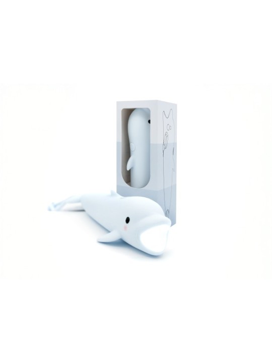 Lampe torche silicone dauphin (bleu)