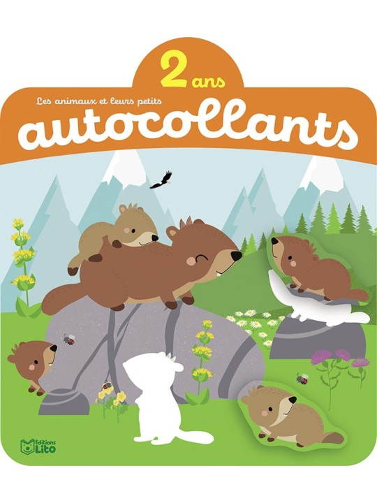 Autocollants 2 ans - Les animaux de la montagne et leurs petits