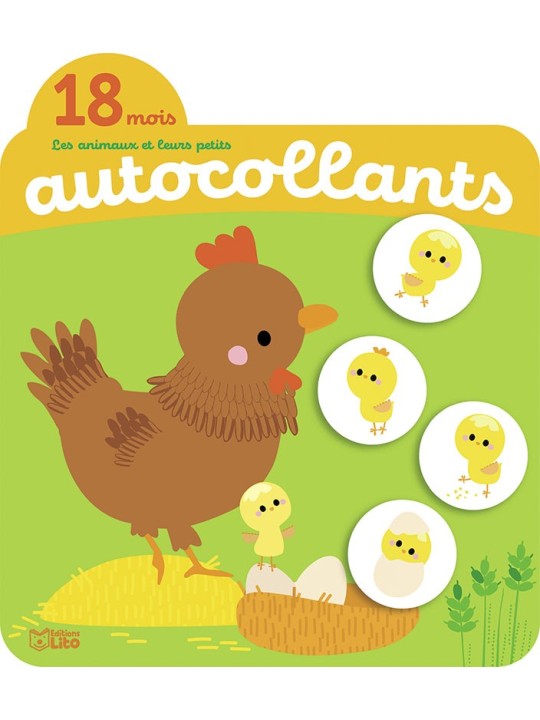 Autocollants 18 mois - Les animaux de la ferme et leurs petits