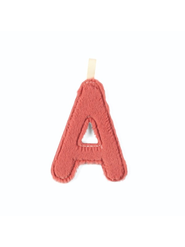 Lettre A rose phosphorescente réversible