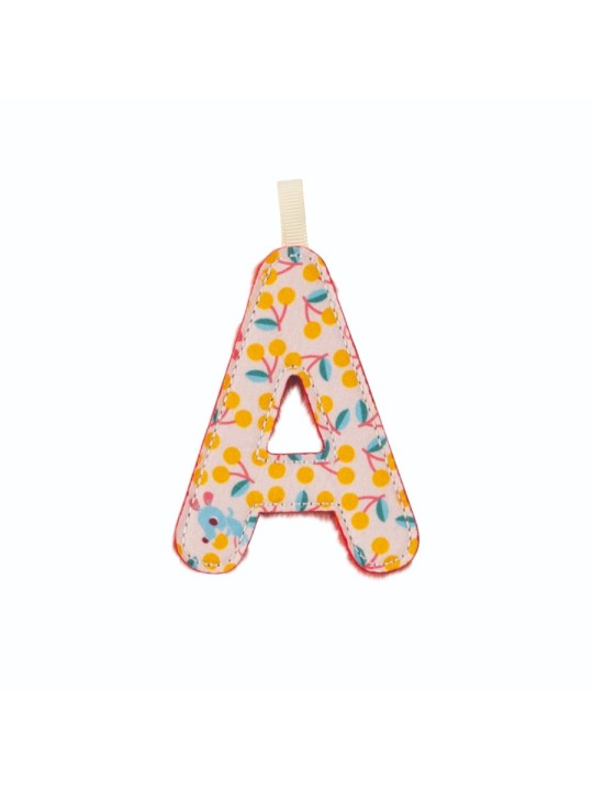 Lettre A rose phosphorescente réversible