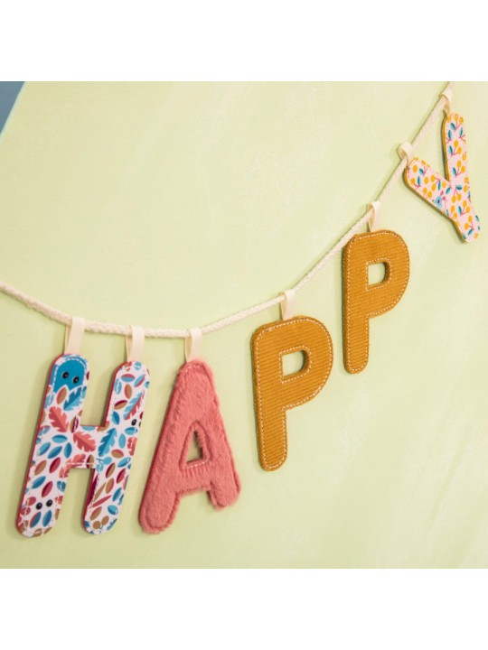 Lettre A rose phosphorescente réversible