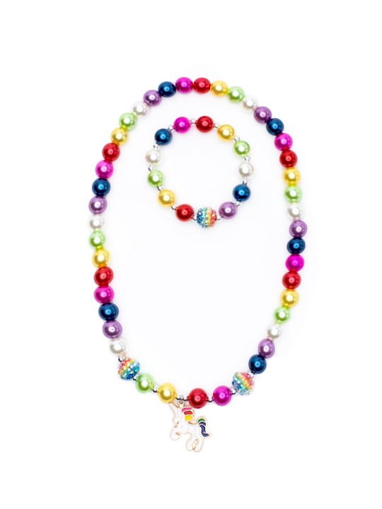 Collier et bracelet Gumball rainbow