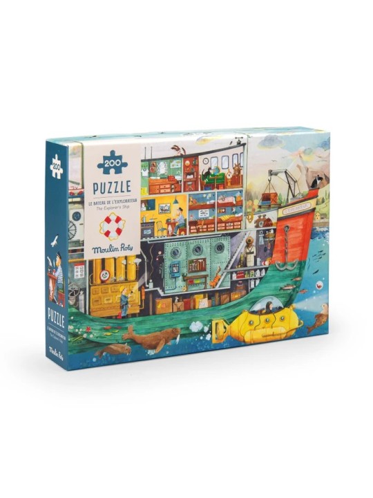 Puzzle le bateau - 200 pièces l'Explorateur Le jardin du moulin