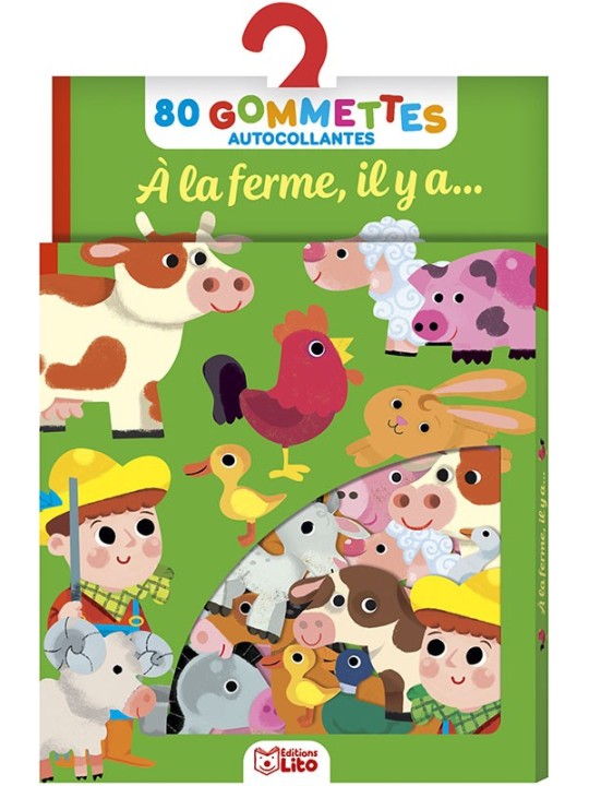 80 gommettes - A la ferme, il y a...