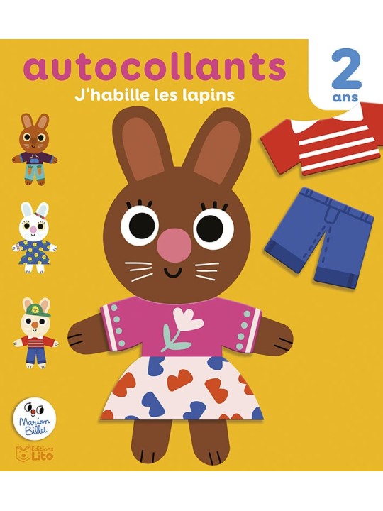 Autocollants 2 ans - J'habille les lapins