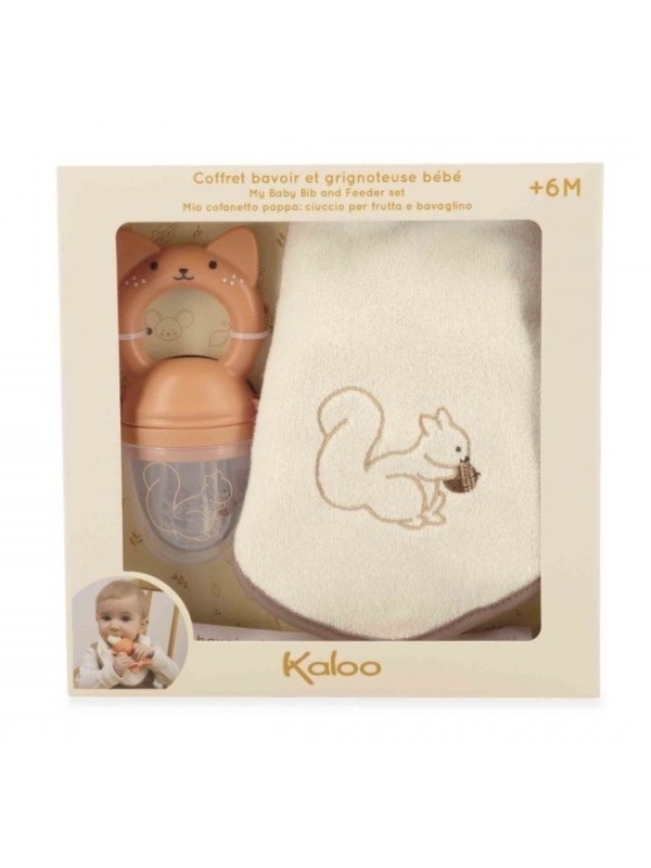 Coffret bavoir et grignoteuse écureuil