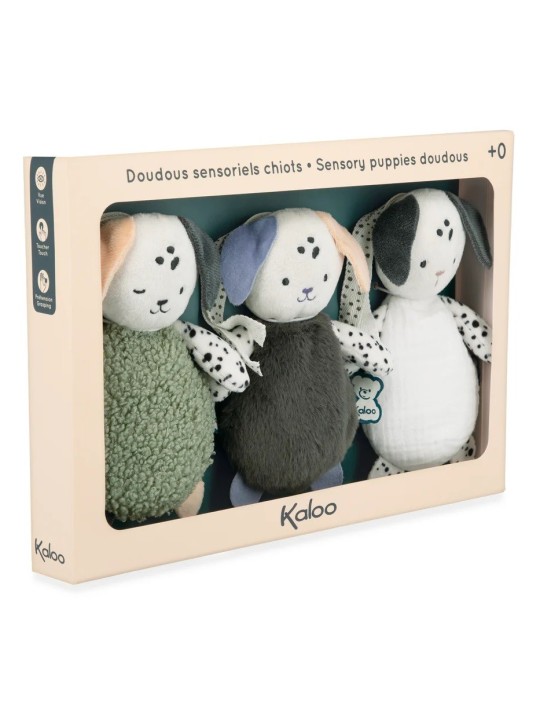 Set de doudous sensoriels chiots