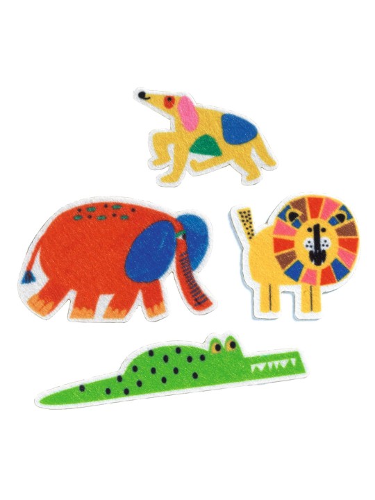 60 gommettes feutrine - Des animaux partout