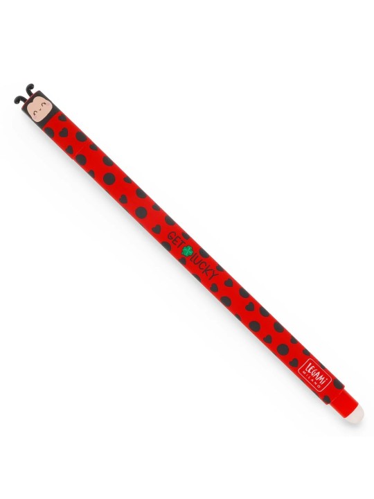 Stylo à encre gel effaçable coccinelle