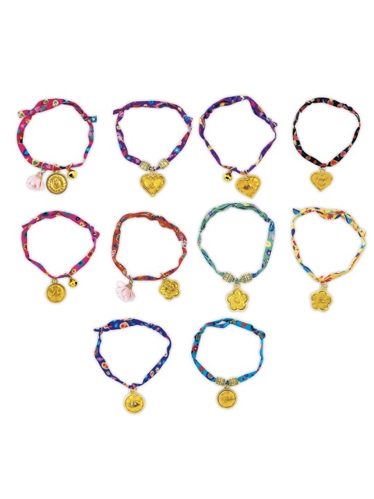 10 bracelets rubans à fleurs à créer