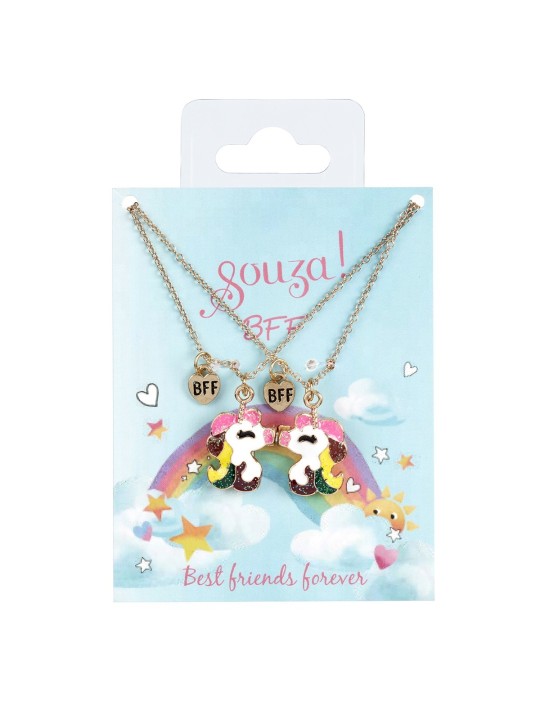 Colliers dorés best friends licorne