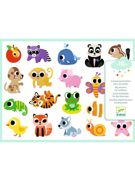 Grosses gommettes pour les petits - Bébés animaux