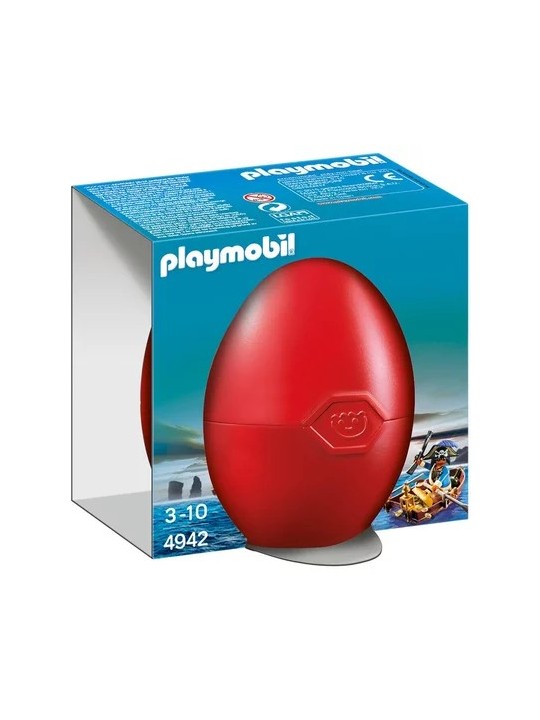 Œuf Pirate avec barque et trésor