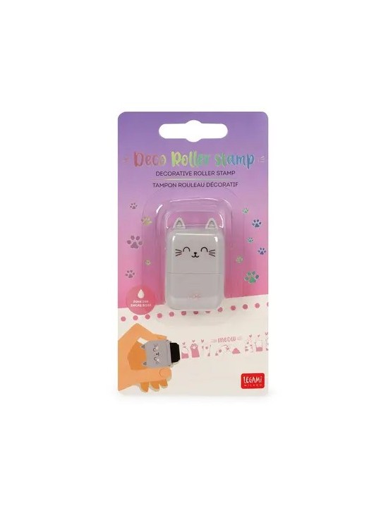 Tampon rouleau décoratif chat