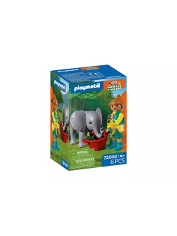 Animals & friends - Zoo : éléphanteau et gardien de zoo