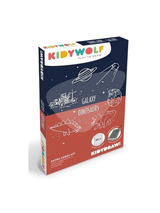 Cartes pour tablette à dessin mini dinosaures et galaxies