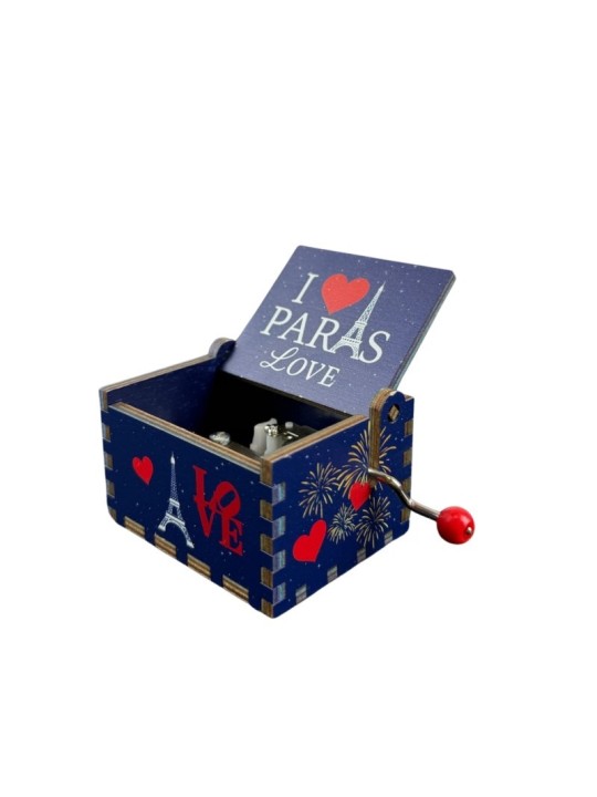 Boîte pour manivelle musicale - Souvenir de Paris