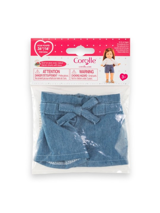 BB36 Short jean avec nœud