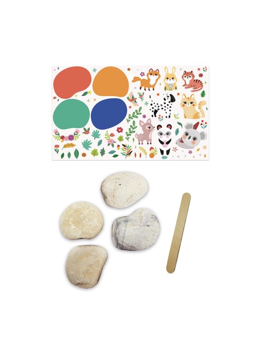 4 galets à décorer - Petits animaux