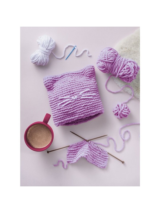 Bonnet à tricoter - Petit chat
