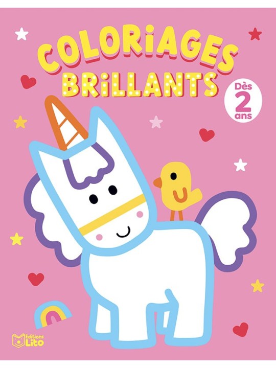 Coloriages brillants 2 ans - Les licornes