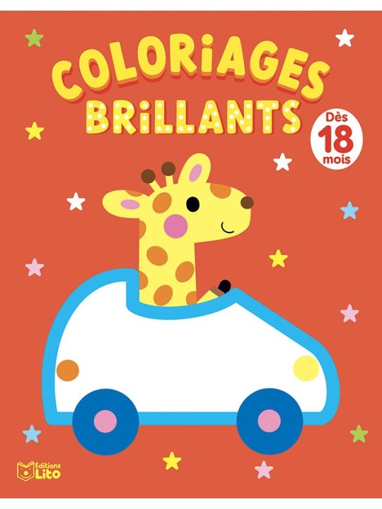 Coloriages brillants 18 mois - Les petites voitures
