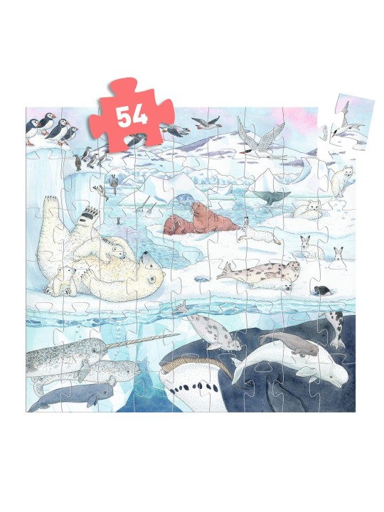 Puzzle silhouette - Douceur polaire 54 pièces