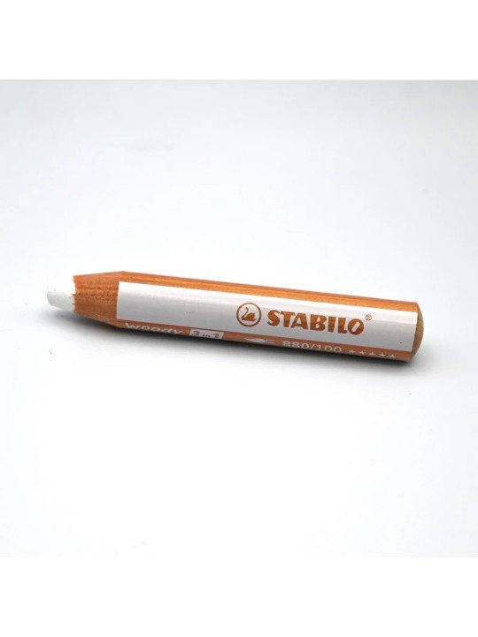 Crayon woody Stabilo blanc