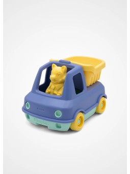 Camion-benne bleu-jaune