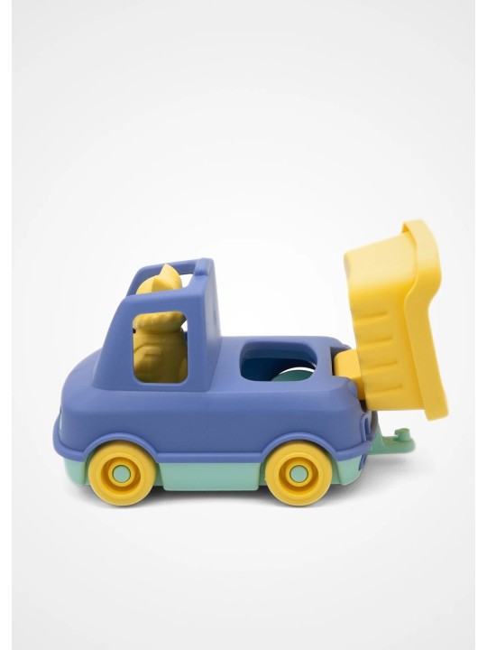 Camion-benne bleu-jaune
