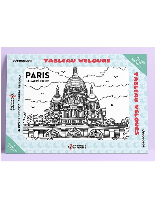 Tableau coloriage velours le Sacré Cœur