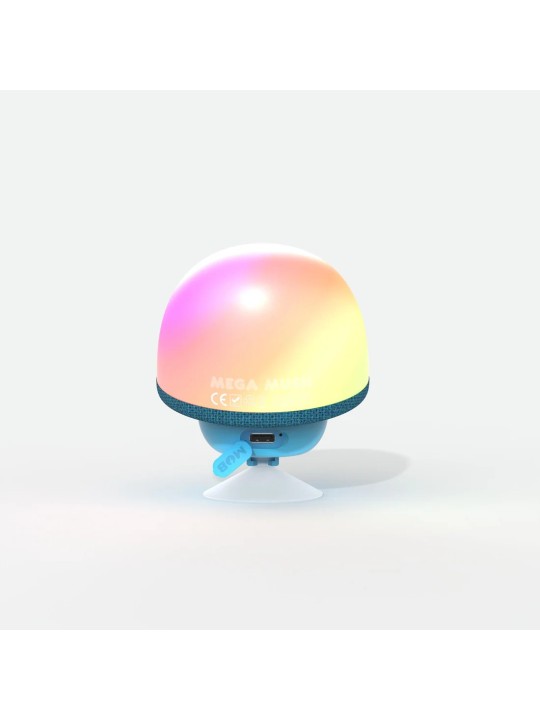Enceinte et veilleuse Mega mush bleue