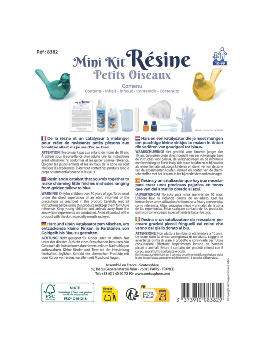 Recharge Mini kit résine - Petits oiseaux