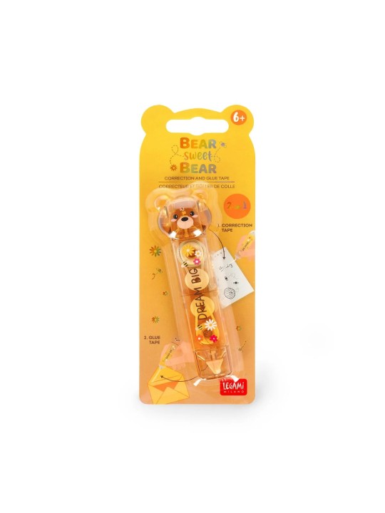 Correcteur et roller de colle ours