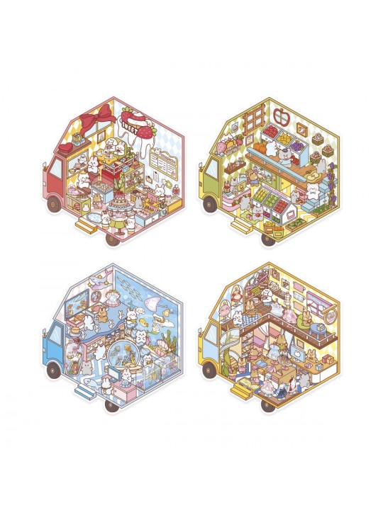 Cosy stickers - Tiny trucks