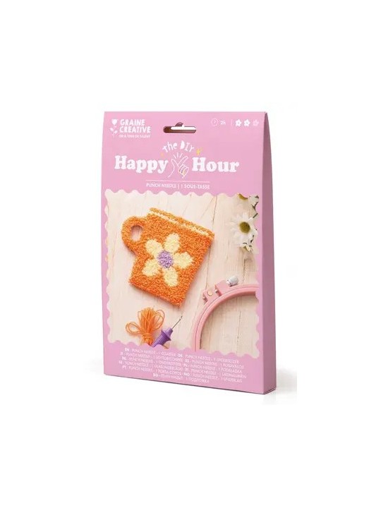 Punch needle sous-tasse