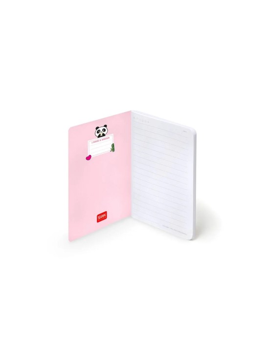 Carnet ligné A6 panda