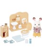 Frère lapin chocolat et les toilettes