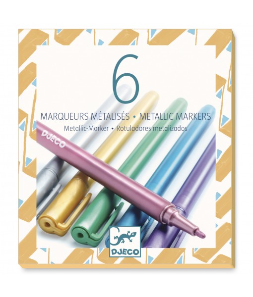 6 Marqueurs métalliques