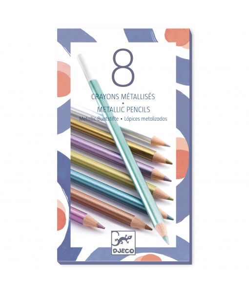 Crayons métallisés - boîte de 8