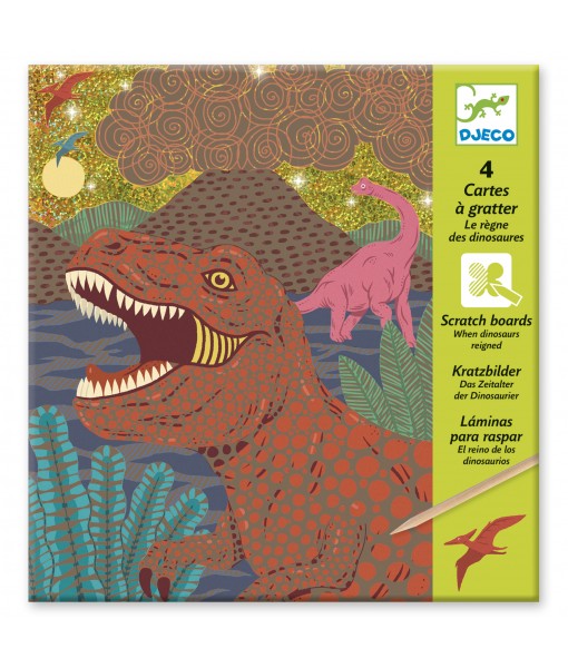 Cartes à gratter le règne des dinosaures